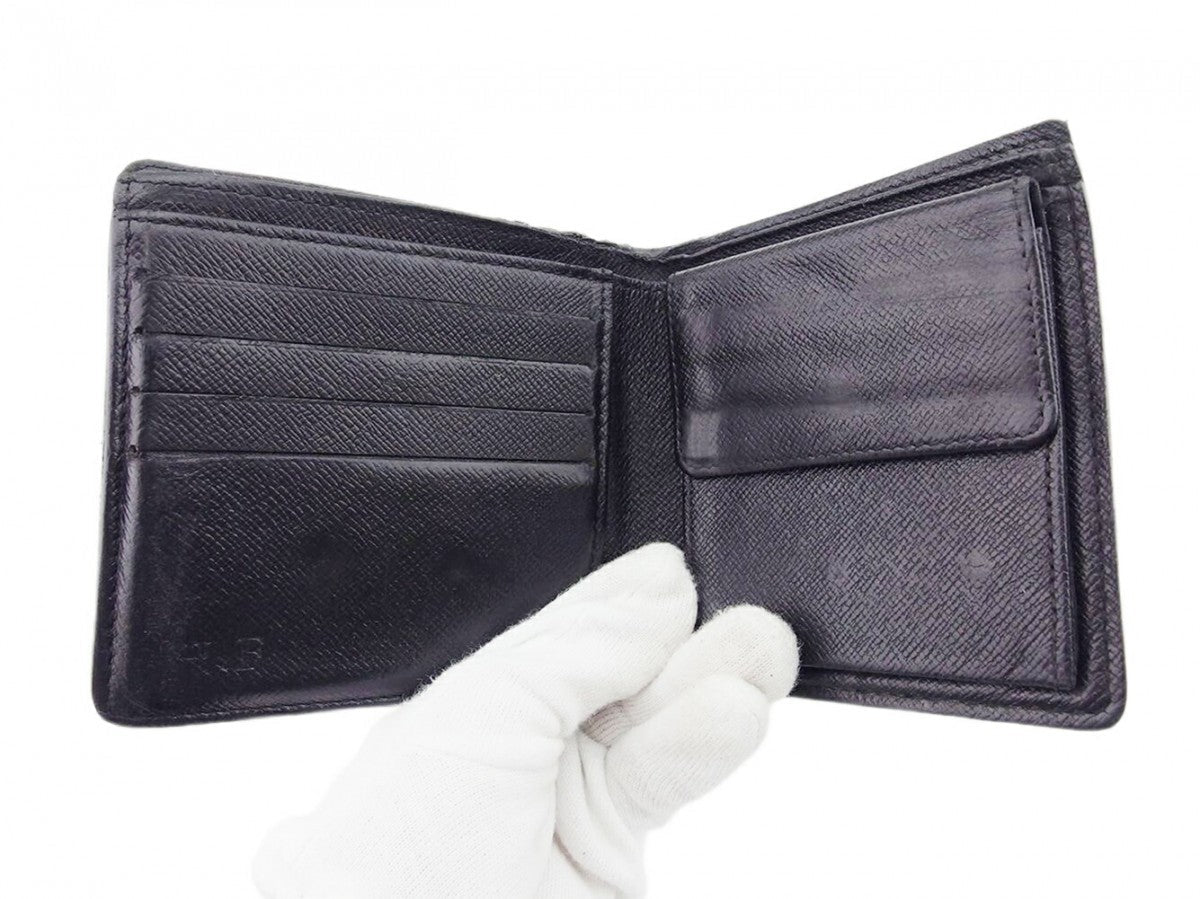 LOUIS VUITTON Bifold Wallet N62664 Black Grey PortefeuilleMarco