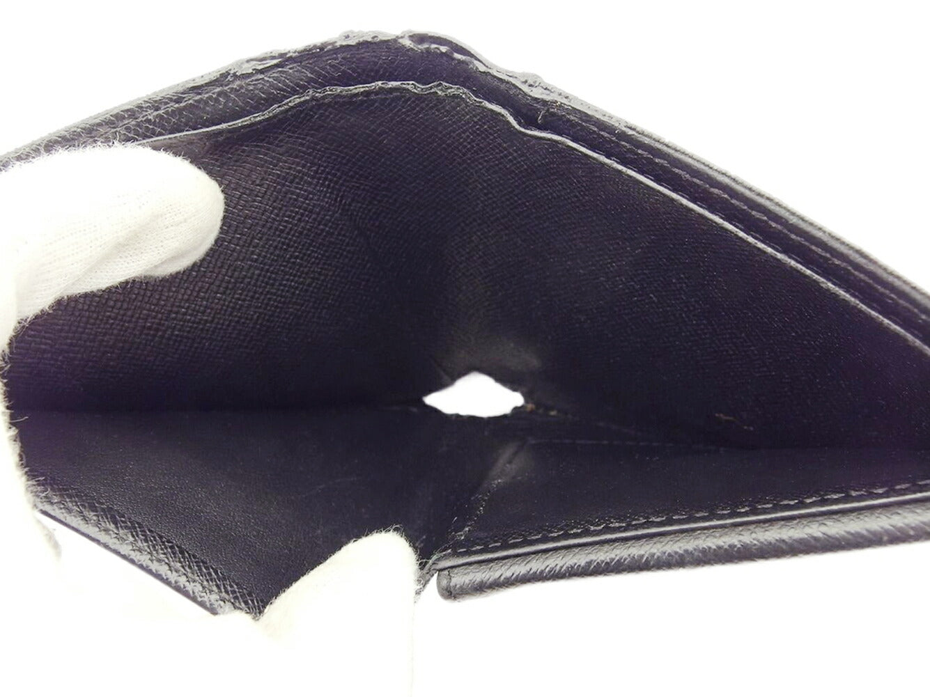 LOUIS VUITTON Bifold Wallet N62664 Black Grey PortefeuilleMarco