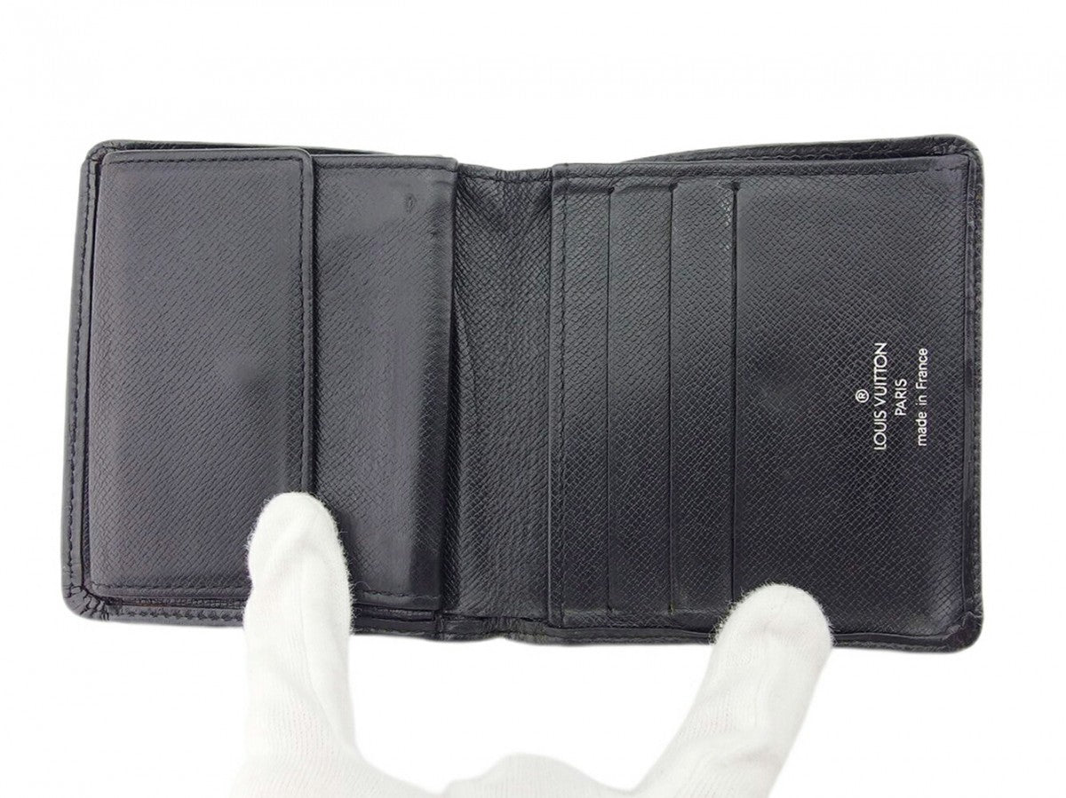 LOUIS VUITTON Bifold Wallet black Porte Billets3Cartes Crdit