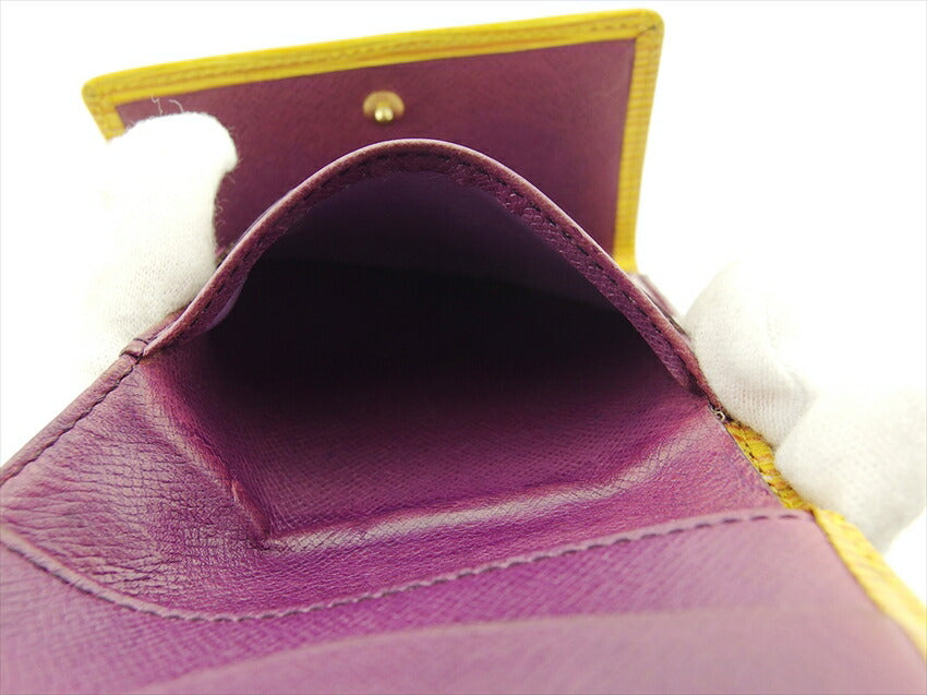 LOUIS VUITTON Bifold Wallet M63489 yellow /Porte Monnaie Billets Cartes Credit