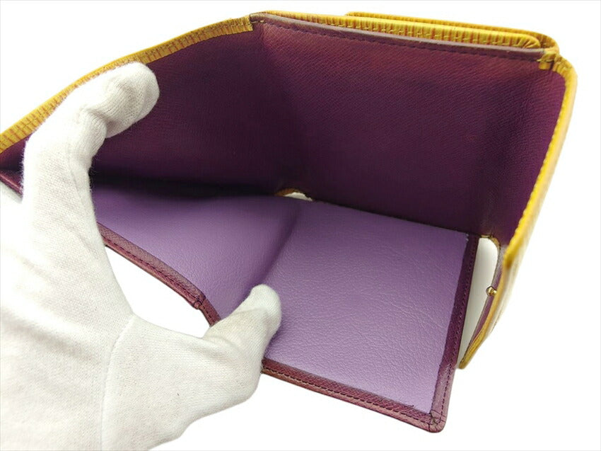 LOUIS VUITTON Bifold Wallet M63489 yellow /Porte Monnaie Billets Cartes Credit