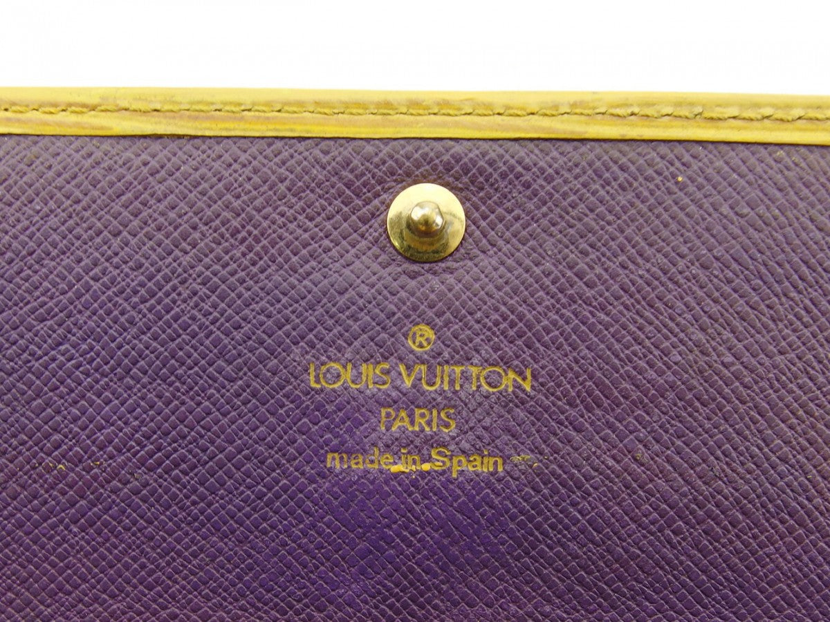 LOUIS VUITTON Long Wallet Purse M63579 Tassiri Yellow Pochette Porto MonÃ©credi