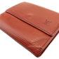 LOUIS VUITTON Bifold Wallet M63483 Brown Porte Monnaie Billets Cartes Credit