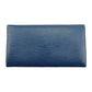 LOUIS VUITTON Long Wallet Purse M63565 blue Pochette Porto MonÃ©credi