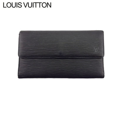 LOUIS VUITTON Long Wallet Purse M63382 black Porte Tresor International