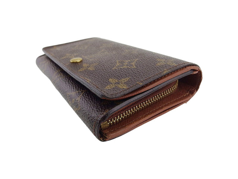 LOUIS VUITTON Long Wallet Purse M61730 Brown beige gold Portonebi Tresol
