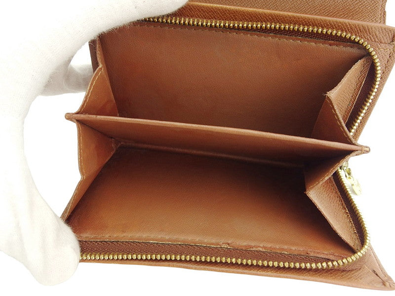 LOUIS VUITTON Long Wallet Purse M61730 Brown beige gold Portonebi Tresol