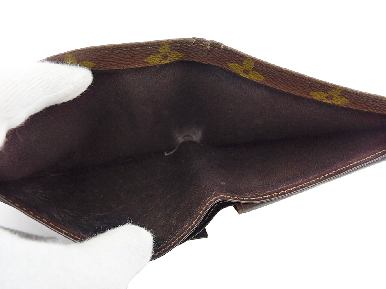 LOUIS VUITTON Bifold Wallet Brown vintage