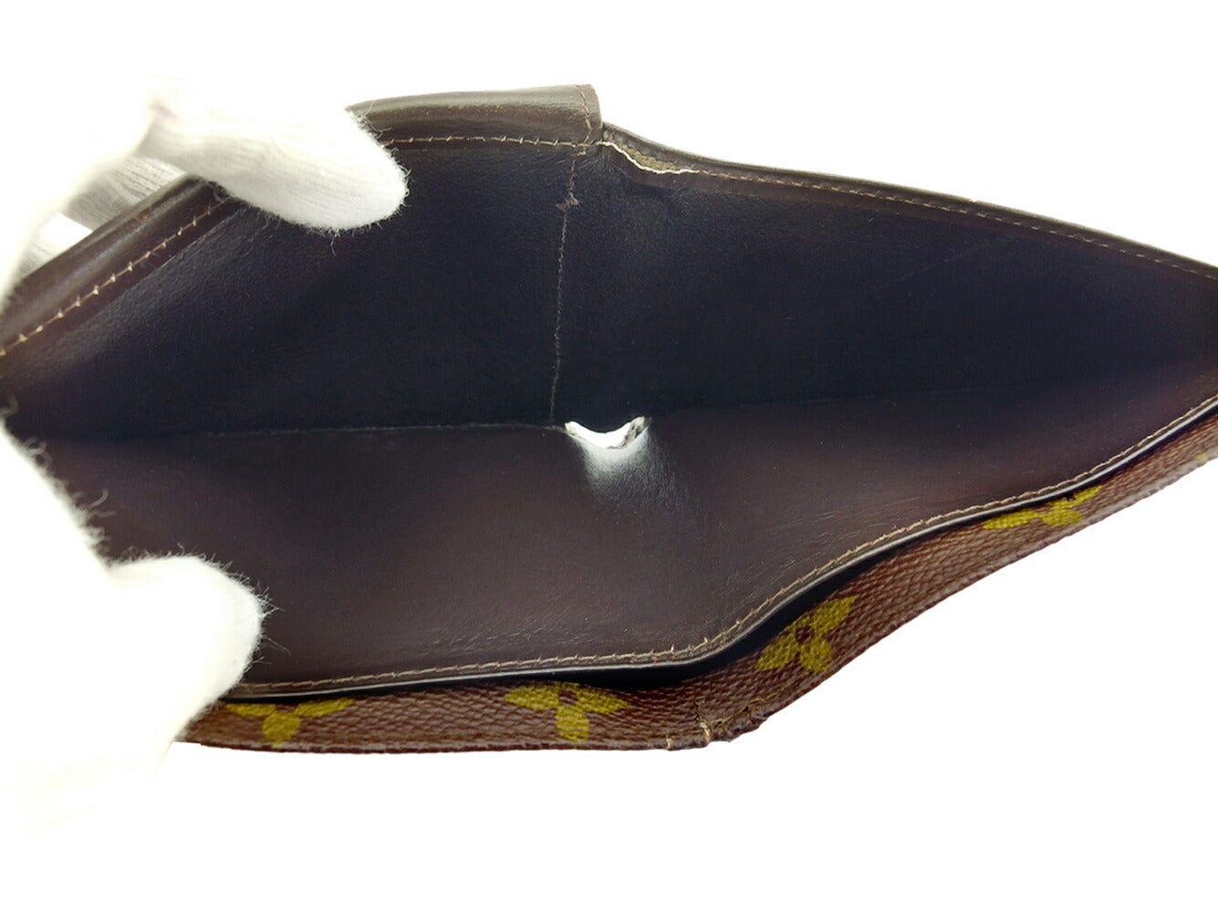 LOUIS VUITTON Bifold Wallet Brown vintage