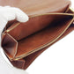 LOUIS VUITTON Long Wallet Purse M61724 Brown beige gold Pochette Porto MonÃ©credi