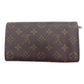 LOUIS VUITTON Long Wallet Purse M61724 Brown beige gold Pochette Porto MonÃ©credi