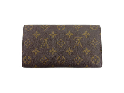 LOUIS VUITTON Long Wallet Purse M61725 Brown beige Pochette Porto MonÃ©credi