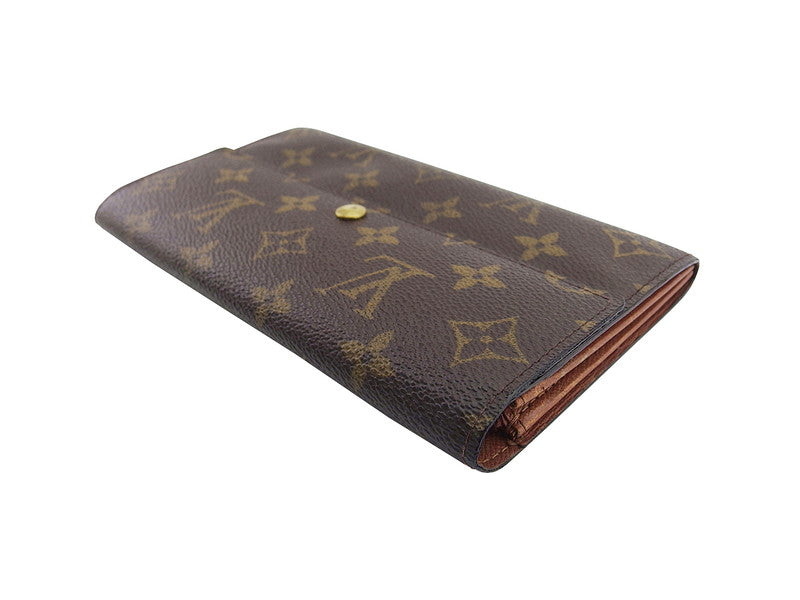 LOUIS VUITTON Long Wallet Purse M61725 Brown beige Pochette Porto MonÃ©credi