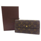 LOUIS VUITTON Long Wallet Purse M61725 Brown beige Pochette Porto MonÃ©credi