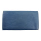 LOUIS VUITTON Long Wallet Purse M63575 Blue gold Pochette Porto MonÃ©credi