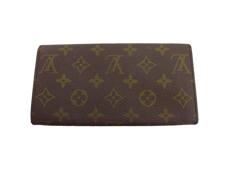 LOUIS VUITTON Long Wallet Purse No.212 Monogram canvas Brown beige vintage