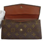 LOUIS VUITTON Long Wallet Purse No.212 Monogram canvas Brown beige vintage