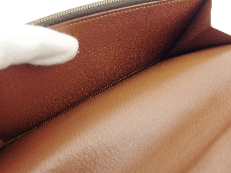 LOUIS VUITTON Long Wallet Purse No.212 Monogram canvas Brown beige vintage