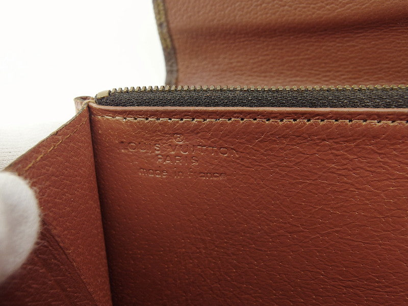 LOUIS VUITTON Long Wallet Purse No.212 Monogram canvas Brown beige vintage