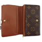 LOUIS VUITTON Long Wallet Purse M61730 Brown beige gold Portonebi Tresol