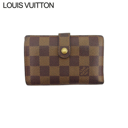 LOUIS VUITTON Bifold Wallet leather Brown beige Portefeuille Florin