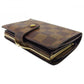LOUIS VUITTON Bifold Wallet leather Brown beige Portefeuille Florin