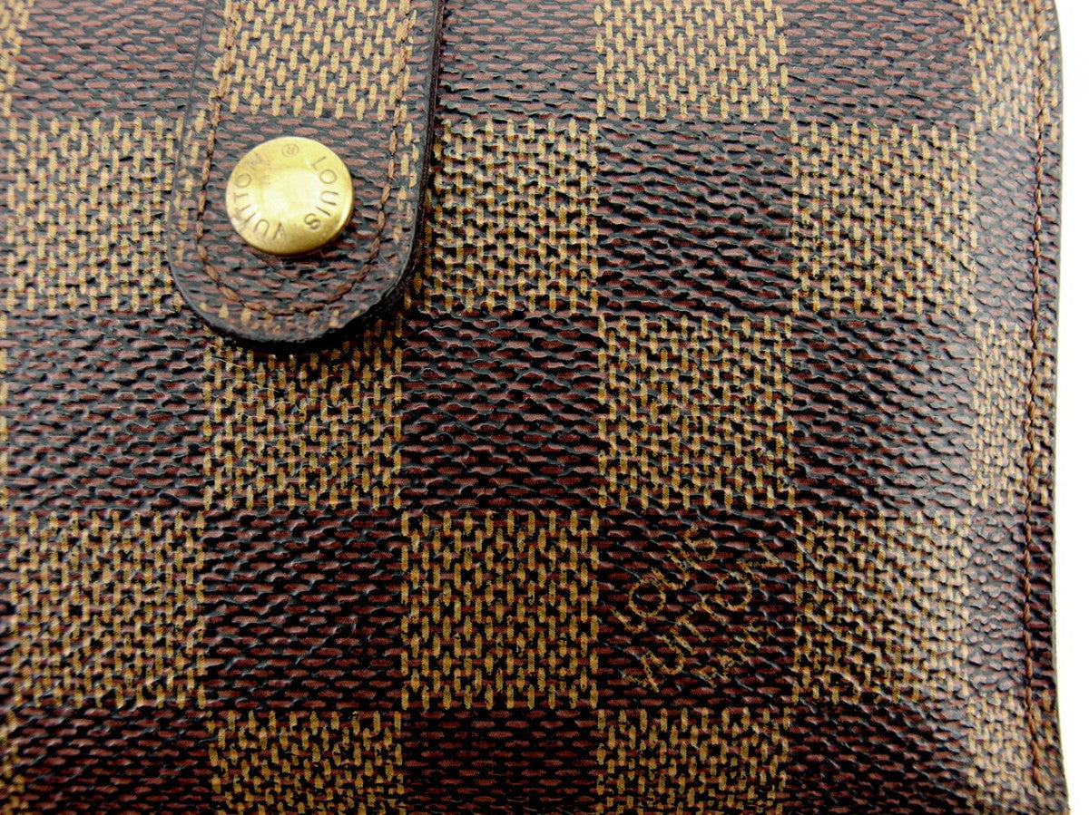 LOUIS VUITTON Bifold Wallet leather Brown beige Portefeuille Florin