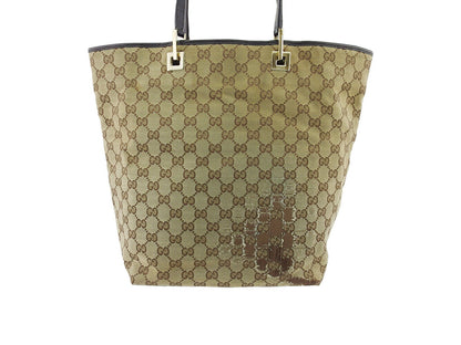 GUCCI Tote Bag Beige brown gold