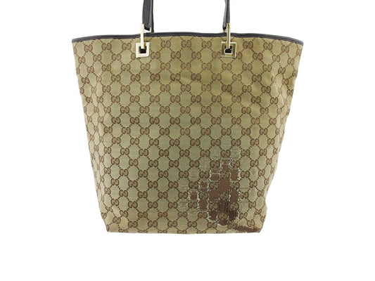 GUCCI Tote Bag Beige brown gold