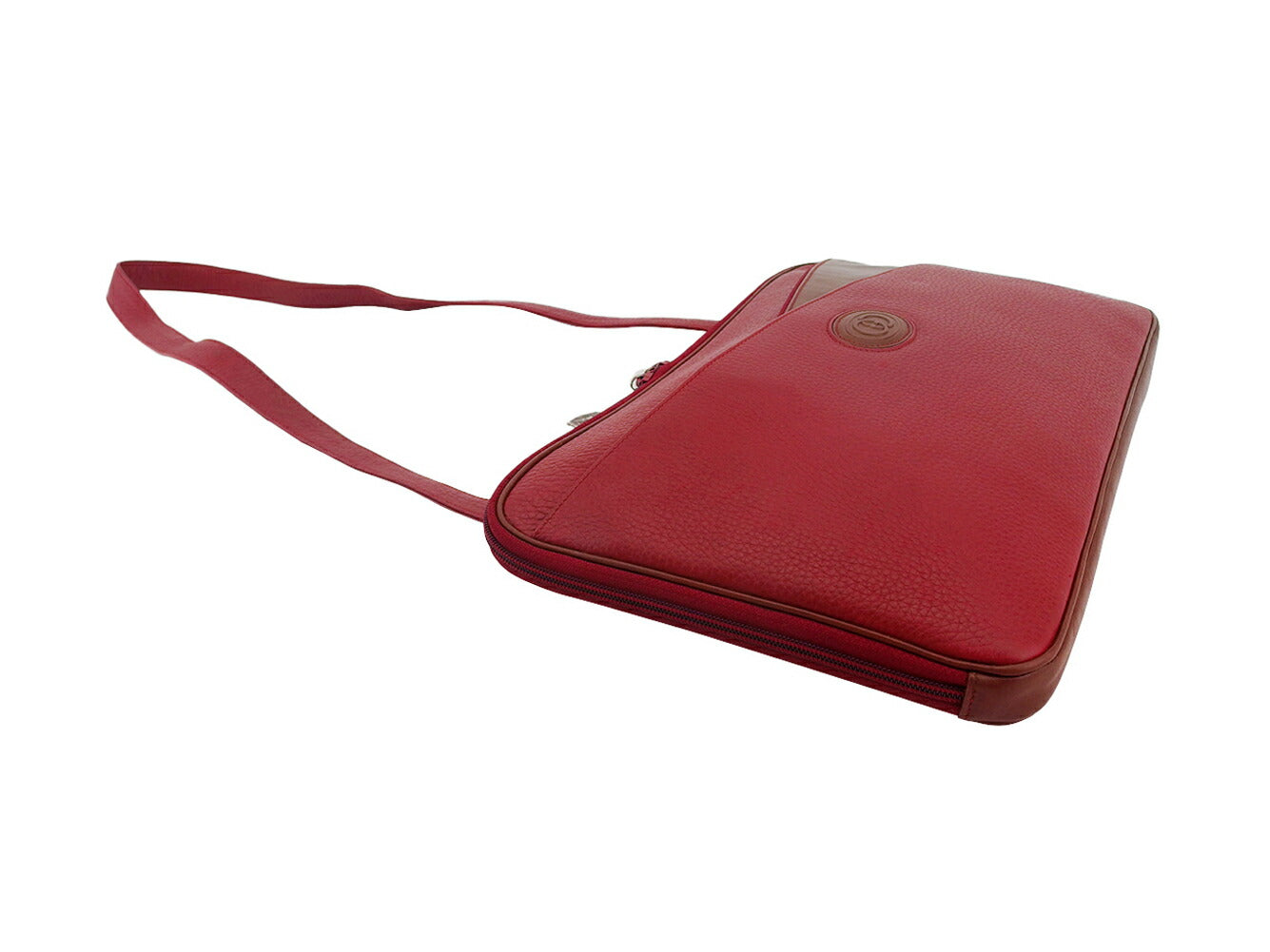 GUCCI Shoulder Bag Red 2WAY interlocking G