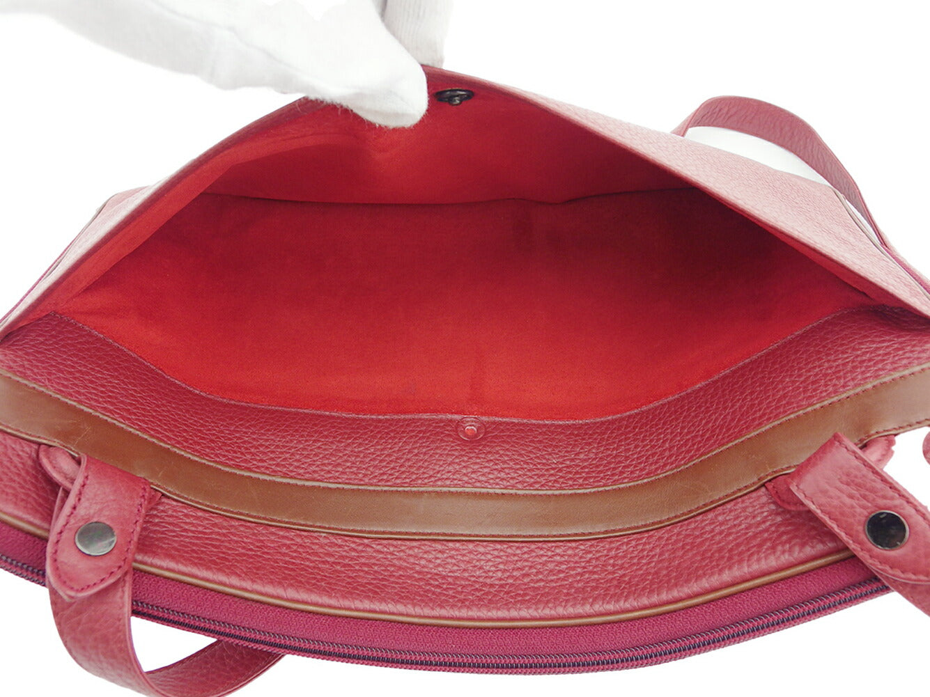 GUCCI Shoulder Bag Red 2WAY interlocking G