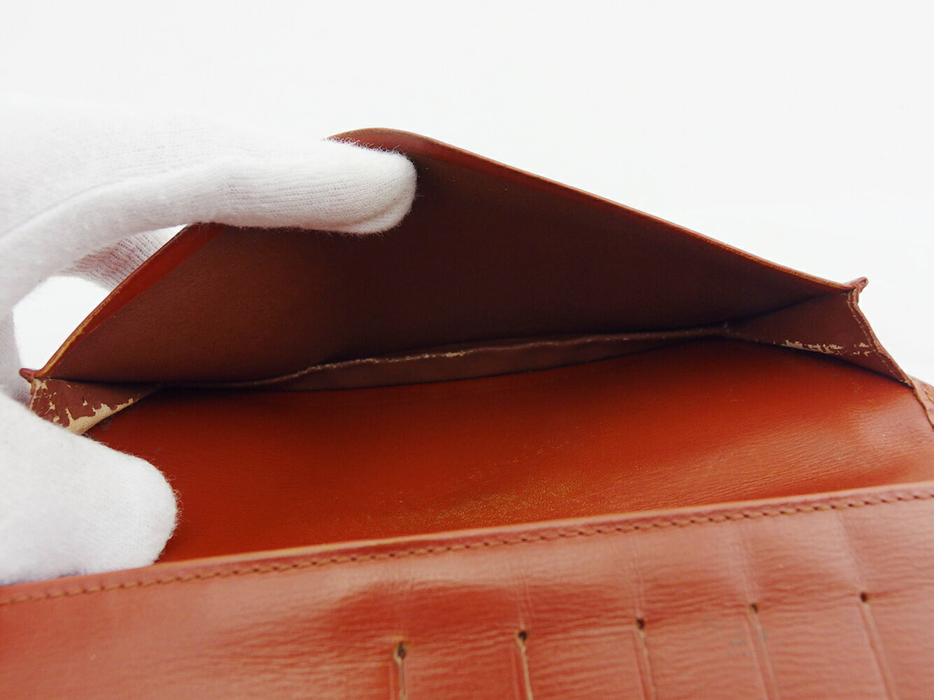 LOUIS VUITTON Long Wallet Purse M63213 Brown Porto Cartes Cridit Yen