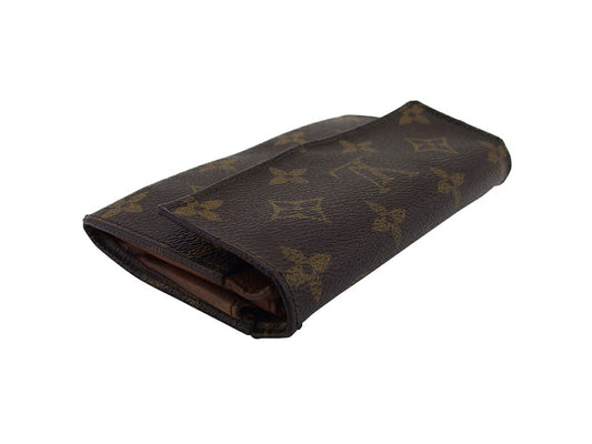 LOUIS VUITTON Bifold Wallet M61735 Brown Porto Monezup
