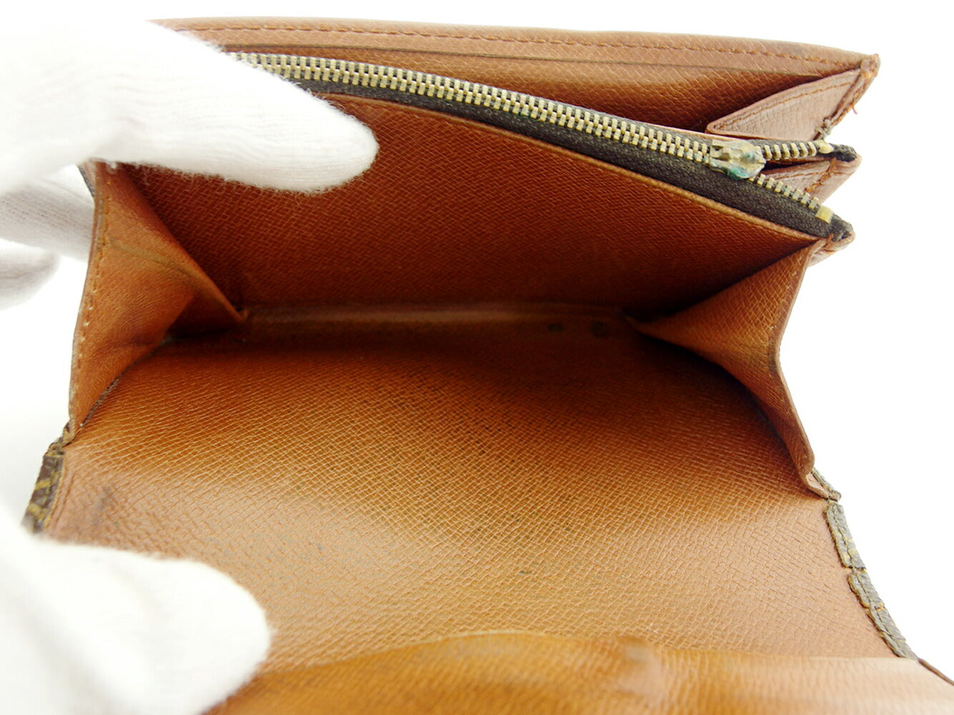 LOUIS VUITTON Bifold Wallet M61735 Brown Porto Monezup