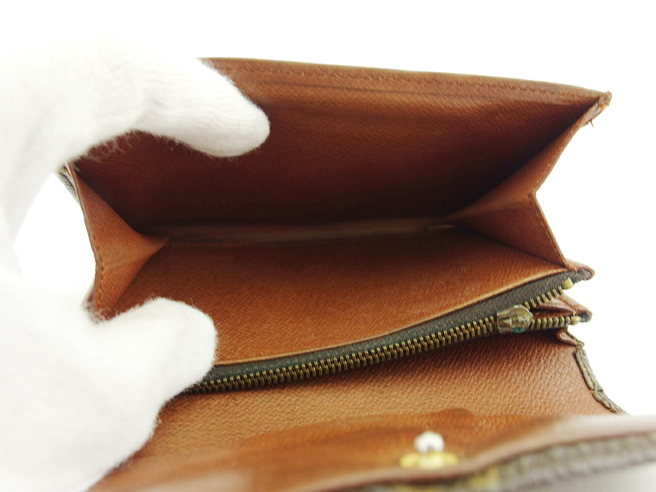 LOUIS VUITTON Bifold Wallet M61735 Brown Porto Monezup