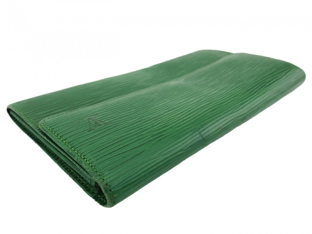 LOUIS VUITTON Long Wallet Purse M63574 green Pochette Porto MonÃ©credi