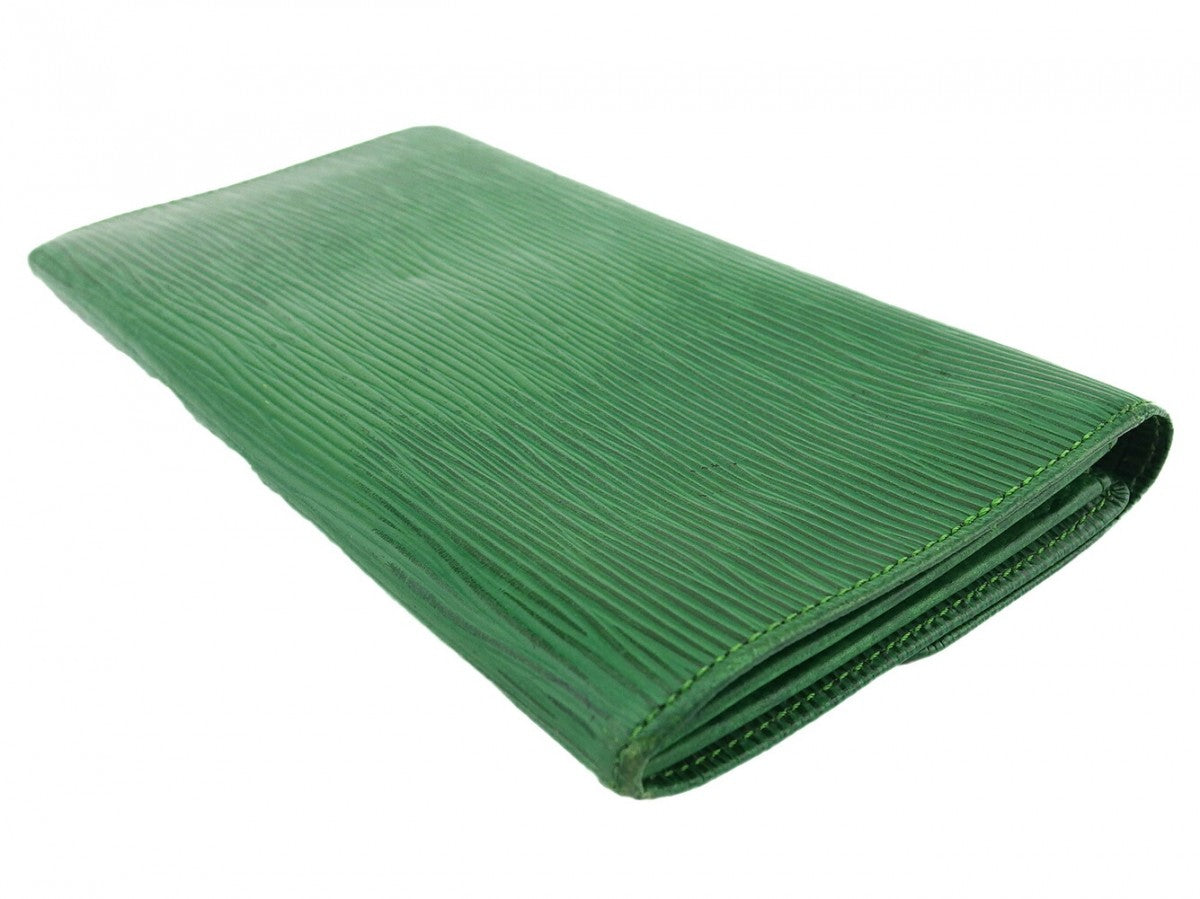 LOUIS VUITTON Long Wallet Purse M63574 green Pochette Porto MonÃ©credi