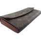 LOUIS VUITTON Long Wallet Purse Brown beige gold Portomoné Credit