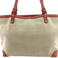 GUCCI Tote Bag 247209 Beige x Begonia Red Swing craft