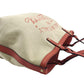 GUCCI Tote Bag 247209 Beige x Begonia Red Swing craft
