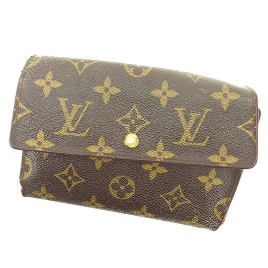 LOUIS VUITTON Tri-fold wallet M61202 Brown Porte TresorEtui Papie