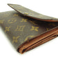LOUIS VUITTON Tri-fold wallet M61202 Brown Porte TresorEtui Papie