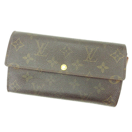 LOUIS VUITTON Long Wallet Purse M61725 Monogram canvas Brown Pochette Porto MonÃ©credi