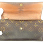 LOUIS VUITTON Long Wallet Purse M61725 Monogram canvas Brown Pochette Porto MonÃ©credi