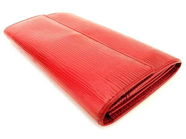 LOUIS VUITTON Long Wallet Purse M63577 Castilian red Pochette Porto MonÃ©credi