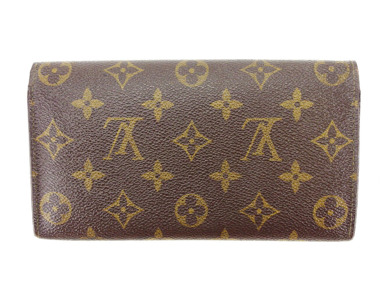 LOUIS VUITTON Long Wallet Purse M61725 Brown Pochette Porto MonÃ©credi
