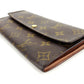 LOUIS VUITTON Long Wallet Purse M61725 Brown Pochette Porto MonÃ©credi