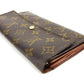 LOUIS VUITTON Long Wallet Purse M61725 Brown Pochette Porto MonÃ©credi