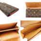 LOUIS VUITTON Long Wallet Purse M61725 Brown Pochette Porto MonÃ©credi