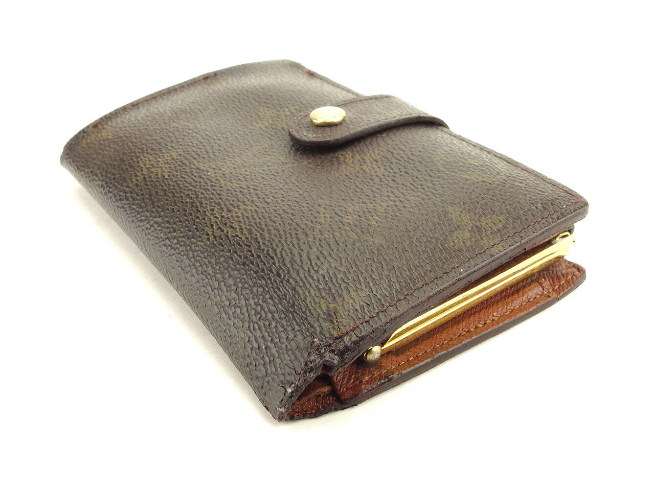LOUIS VUITTON Bifold Wallet M61663 Brown beige gold Portonevie Vienova